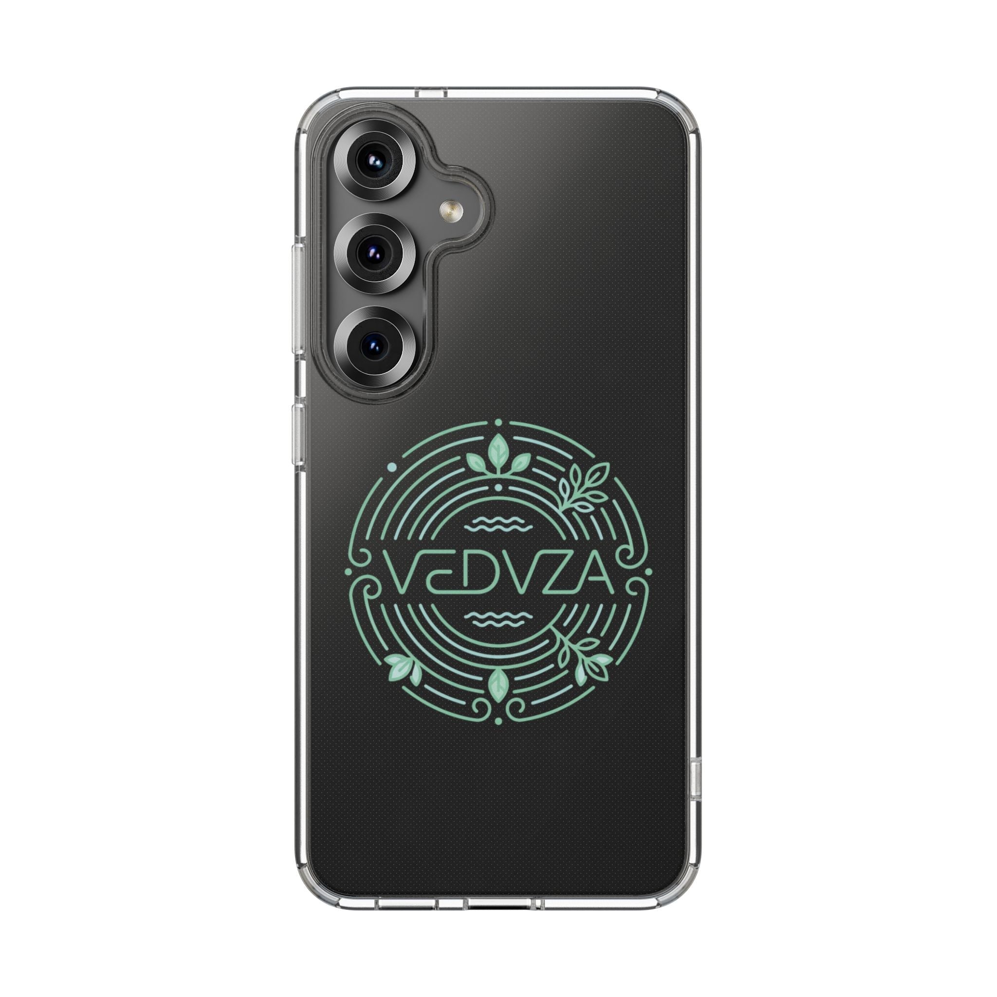 Cover Trasparente Anti-Urto — Design Glow Mint Mandala "VEDVZA"