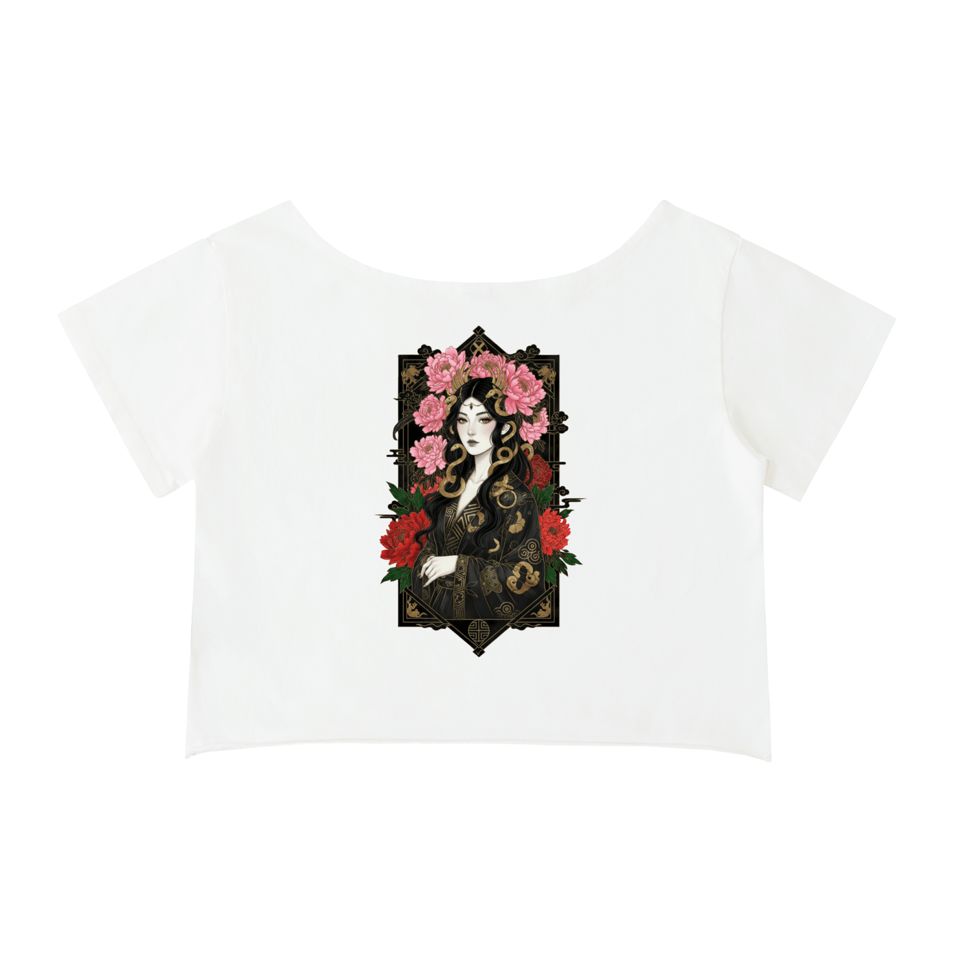 Medusa Sakura Tee — Off-Shoulder Dark Edition