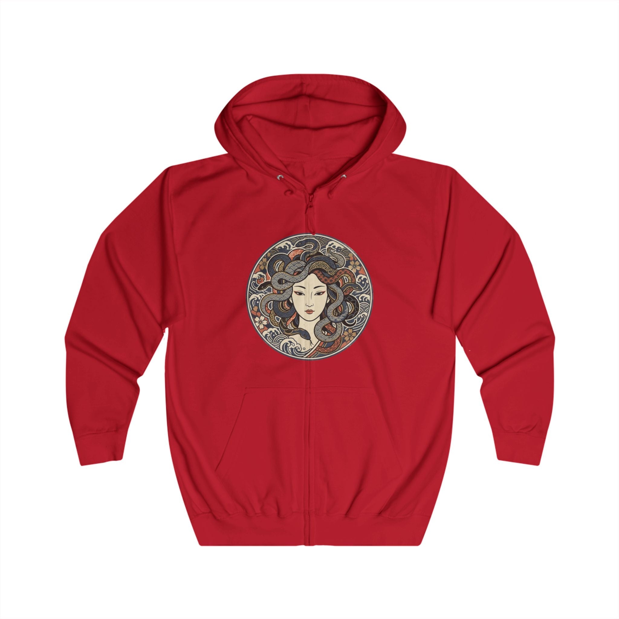 Medusa Art Nouveau Zip Hoodie — Felpa con Zip Grafica
