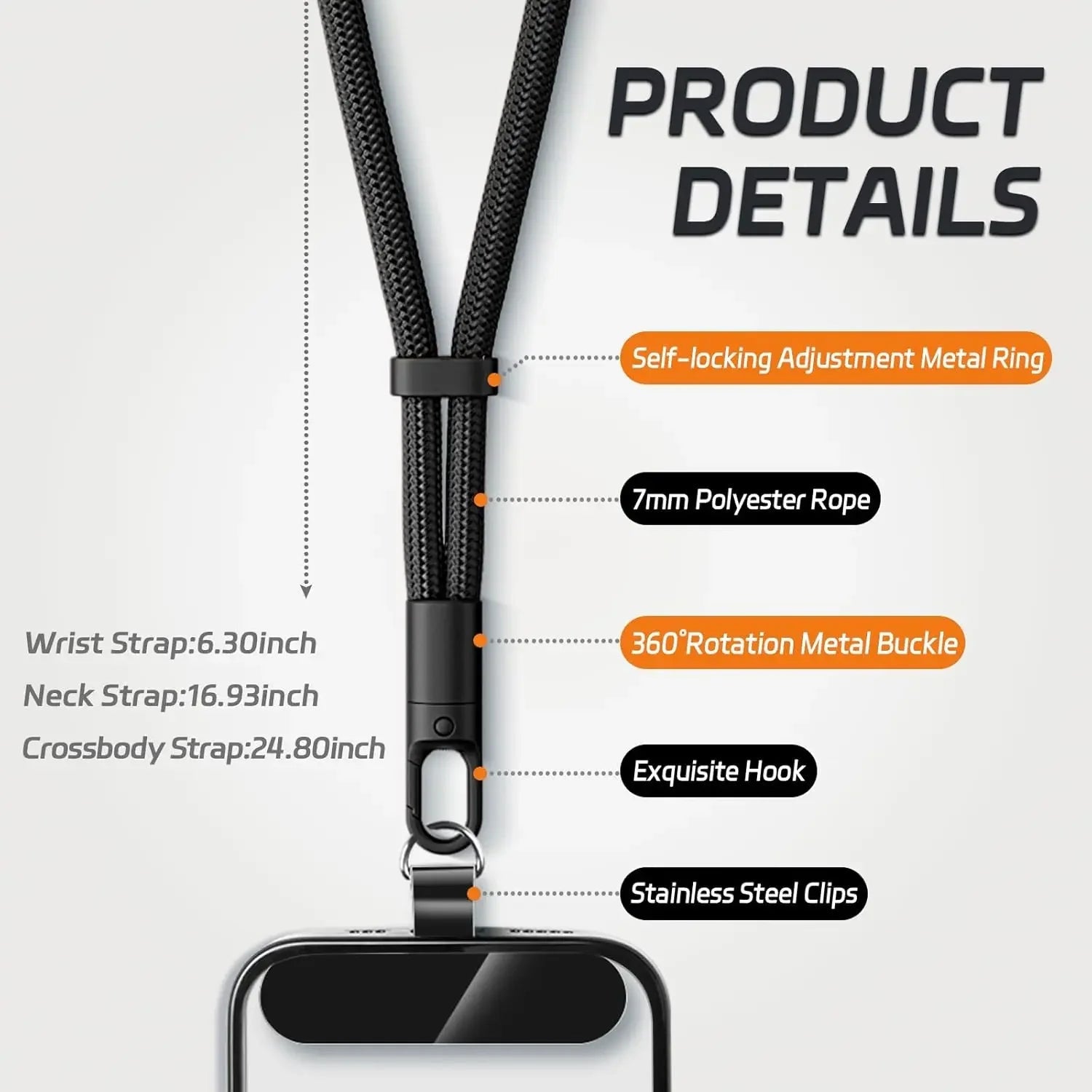 Laccetto da Polso per Telefono Regolabile | Adjustable Wrist Phone Strap