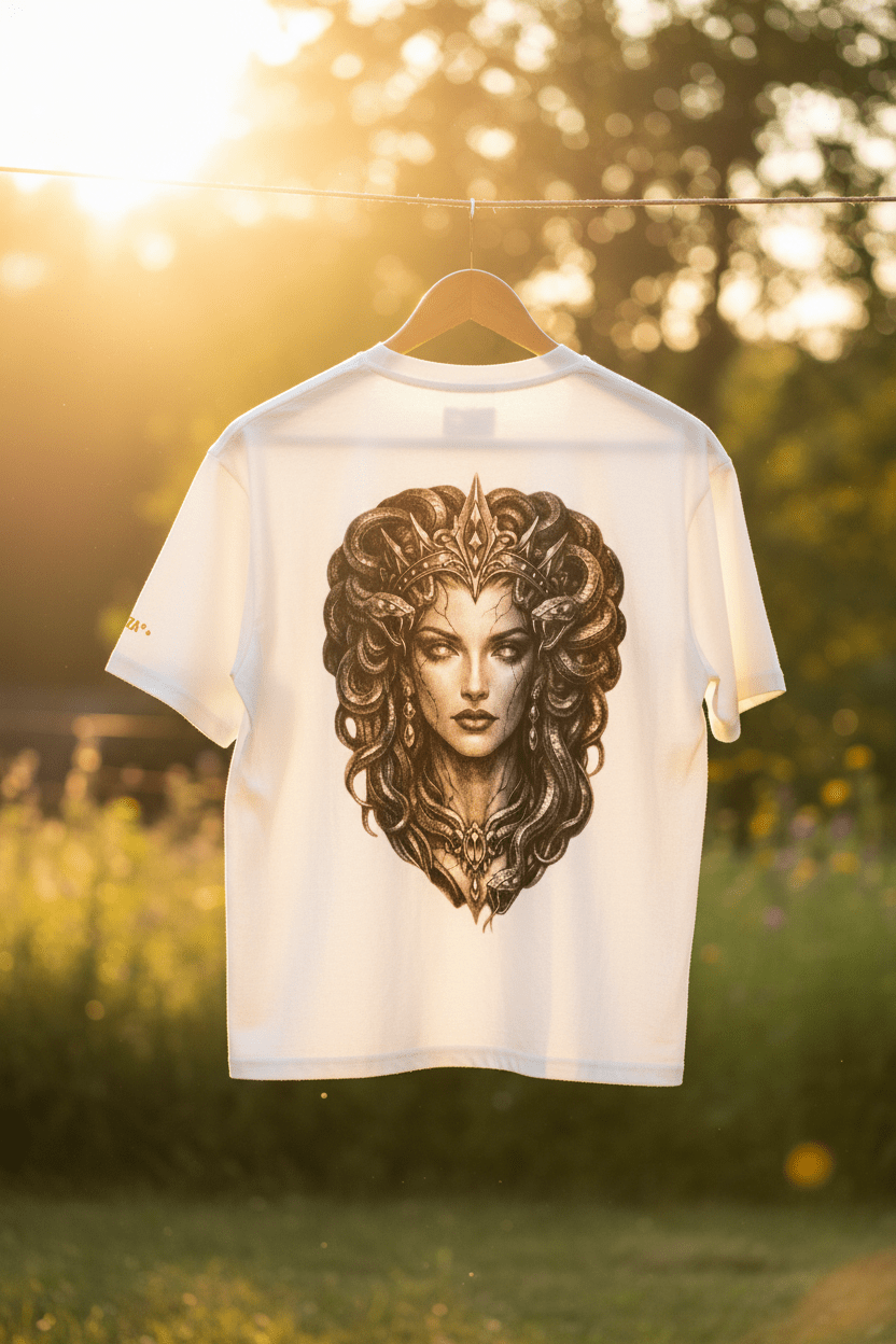 T-shirt Streetwear Oversize Unisex con Spalle Scese