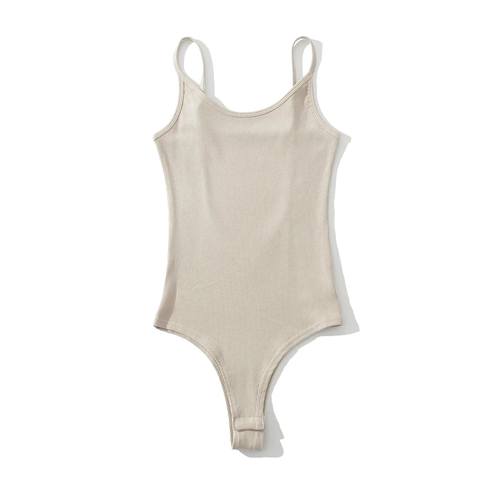 Bodysuit Schiena Scoperta Donna – Top Slim Fit Sexy Y2K Stile Club