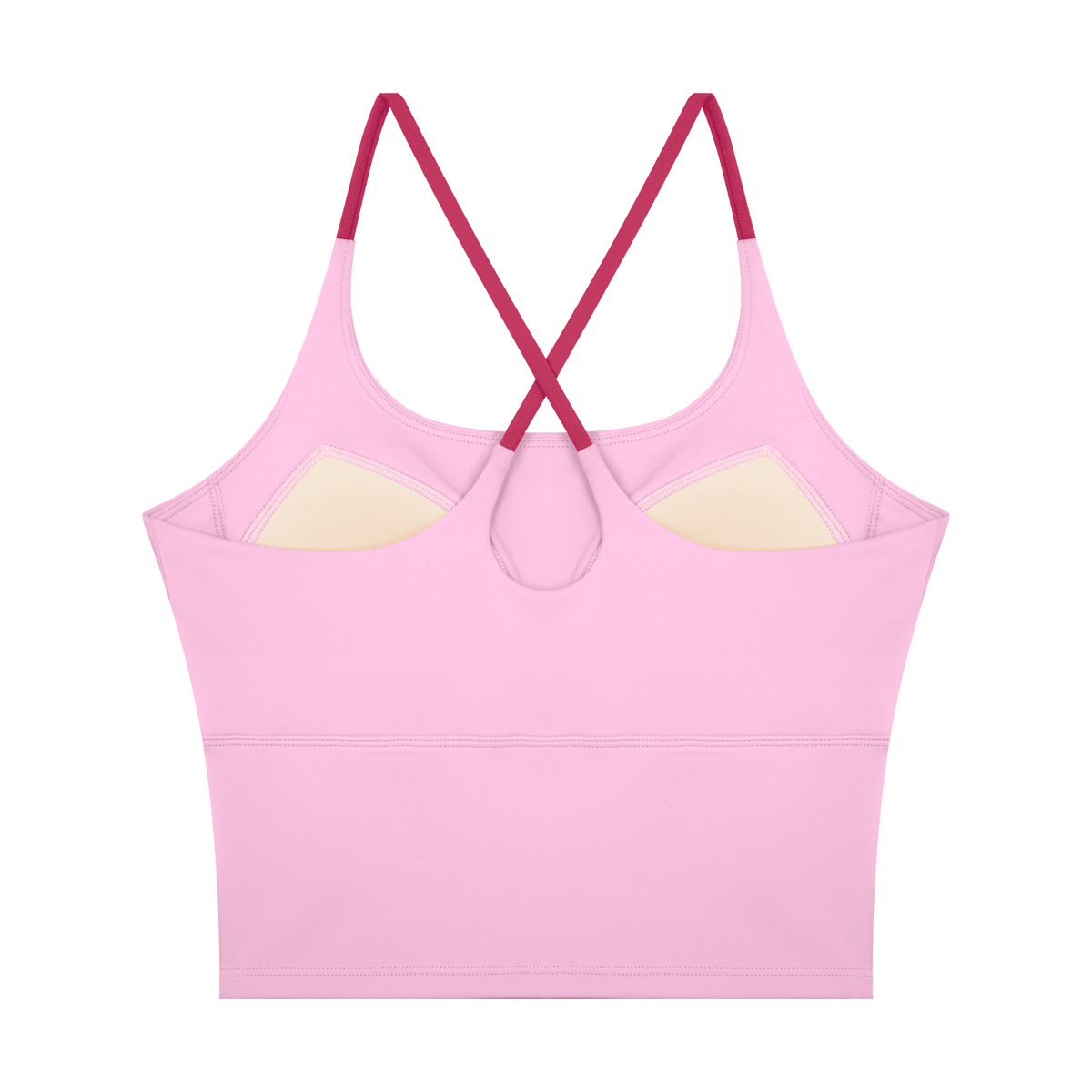 Canotta Yoga Donna Color Block – Scollo U, Crop, con Reggiseno Integrato