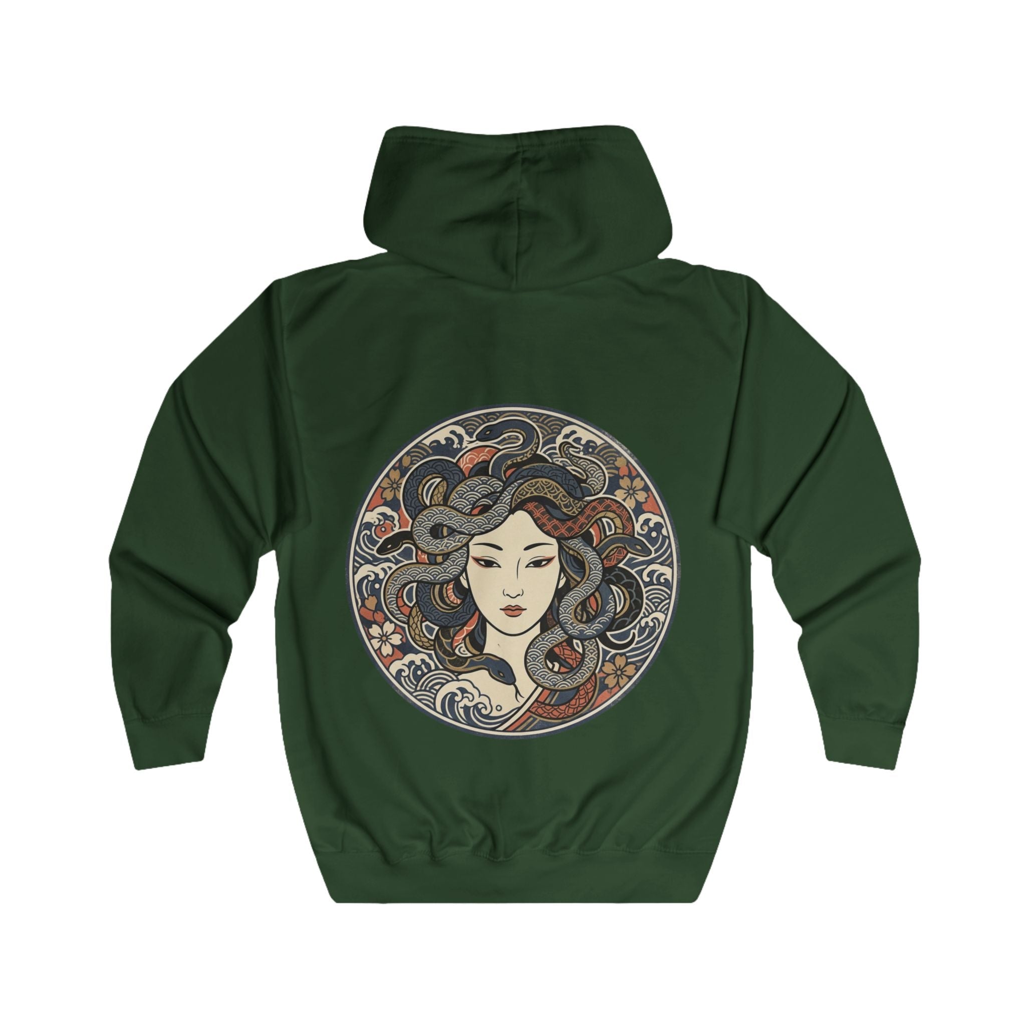 Medusa Art Nouveau Zip Hoodie — Felpa con Zip Grafica
