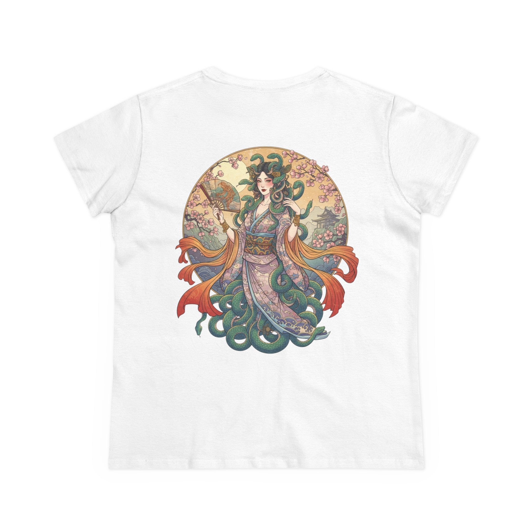 T-Shirt Grafica Dea Giapponese Nure-onna — Arte Mitologica della Donna Serpente