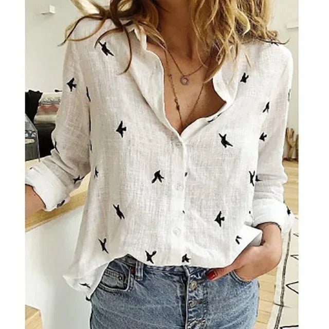 Camicia su Misura Donna — Manica Lunga, Colletto Classico, Cotone e Poliestere