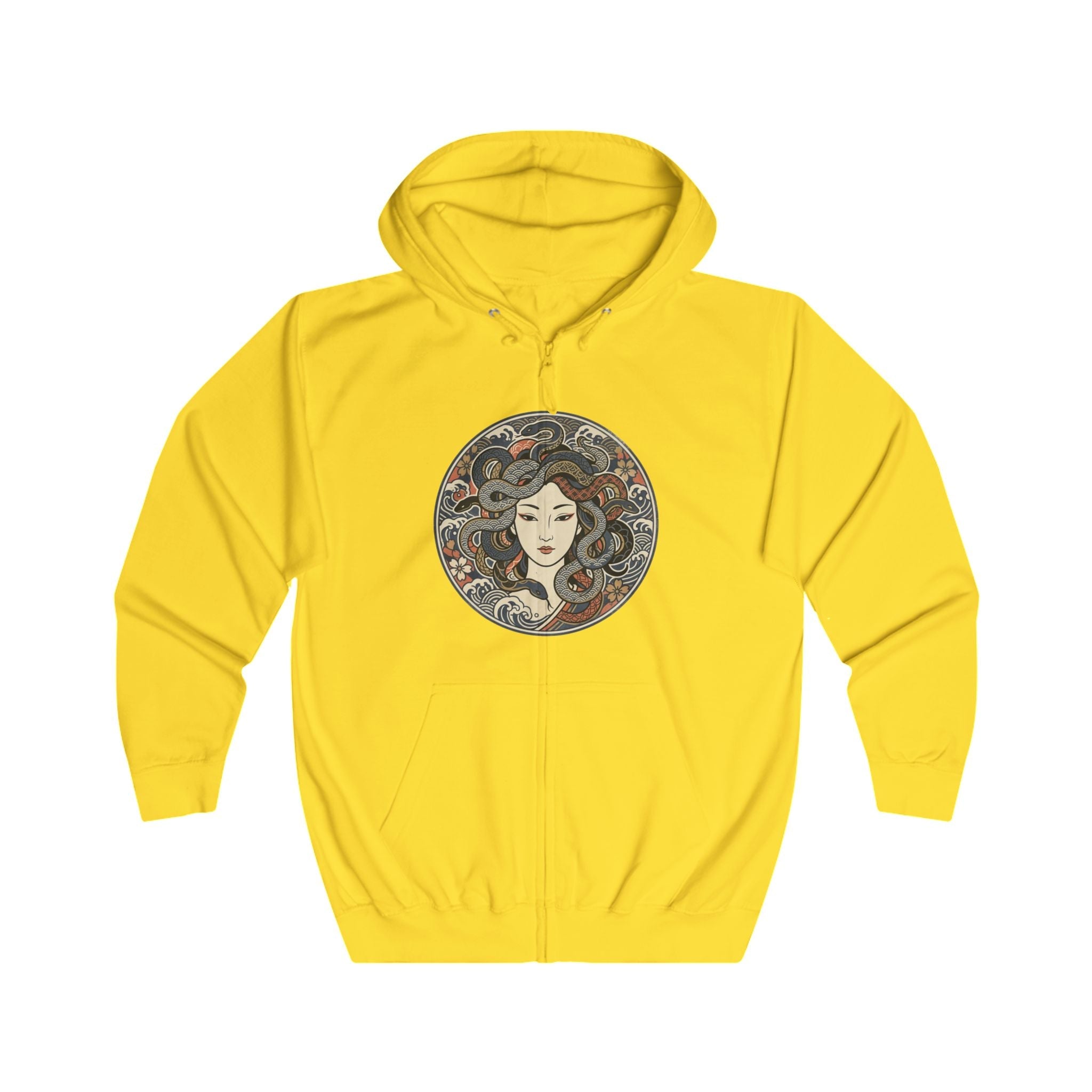 Medusa Art Nouveau Zip Hoodie — Felpa con Zip Grafica