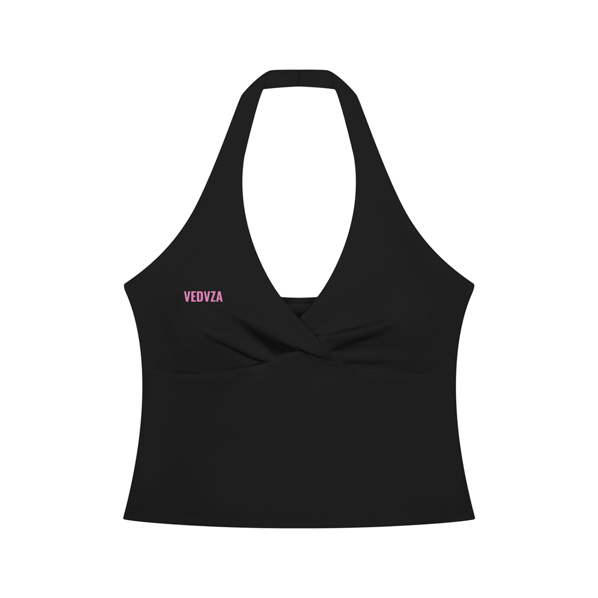 Top corto yoga da donna con scollo incrociato