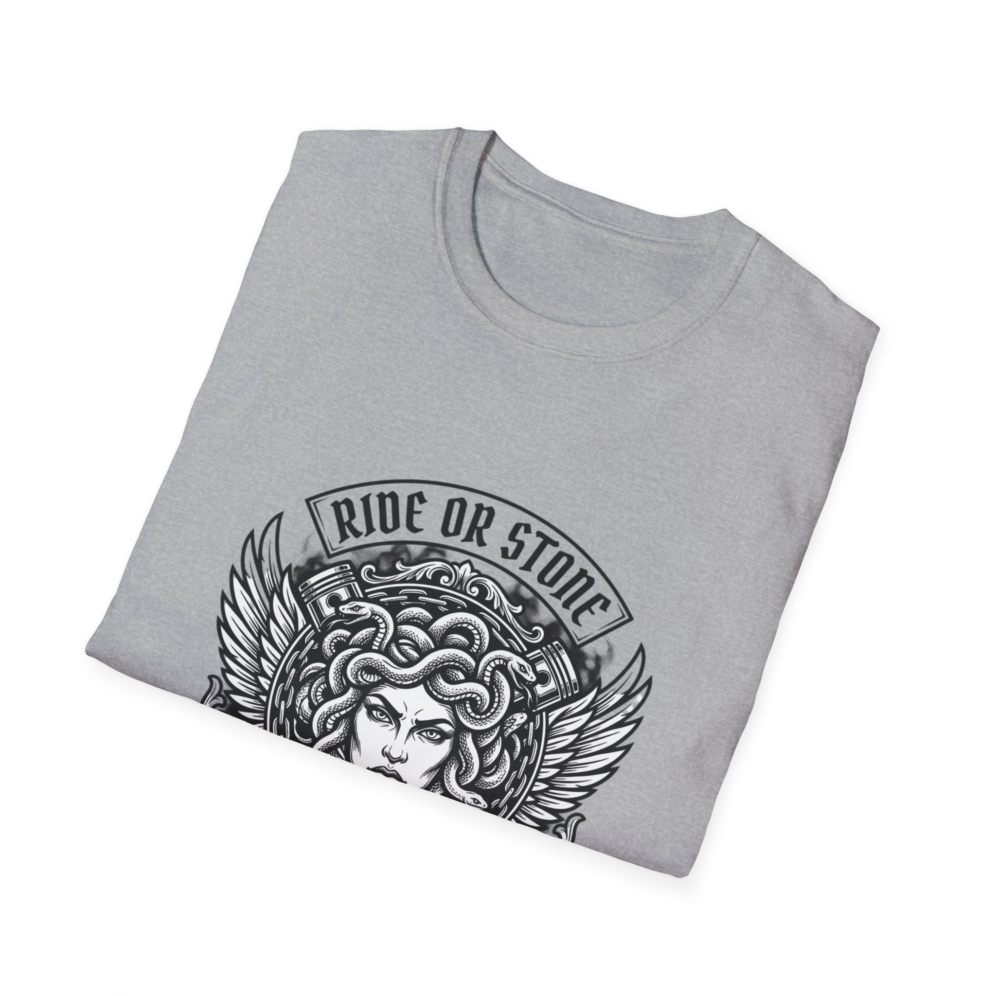 T-Shirt Grafica Testa di Medusa — Tee Gotica Mitologica