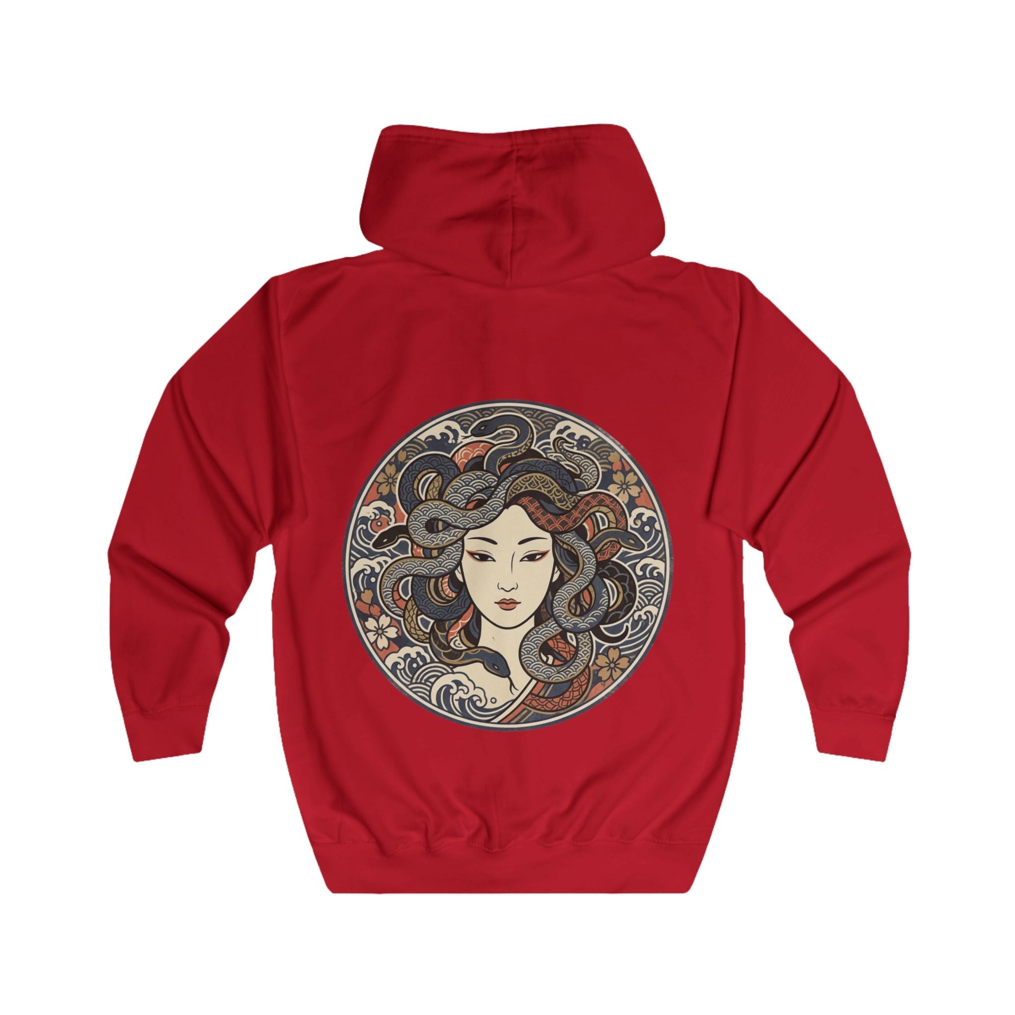 Medusa Art Nouveau Zip Hoodie — Felpa con Zip Grafica