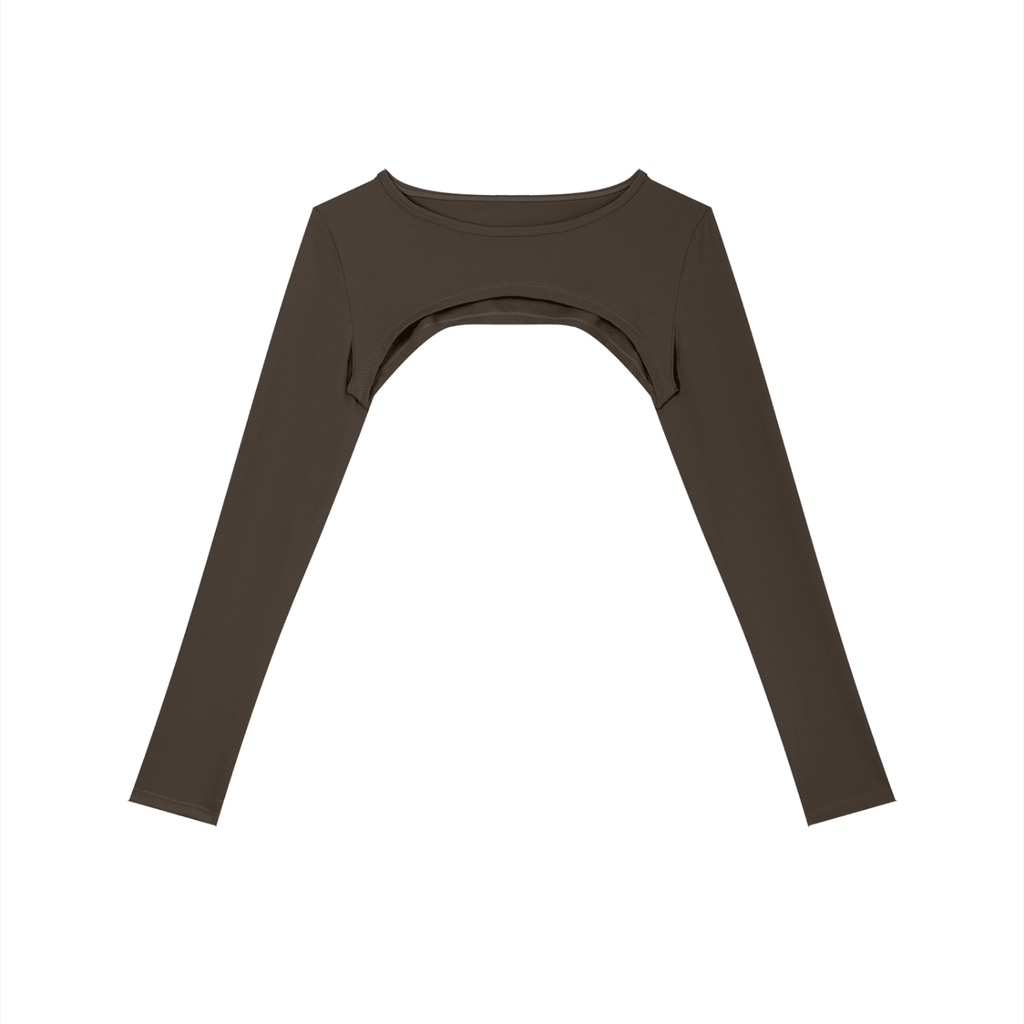 Coprispalle Yoga Donna – Manica Lunga, Cut-Out, Crop
