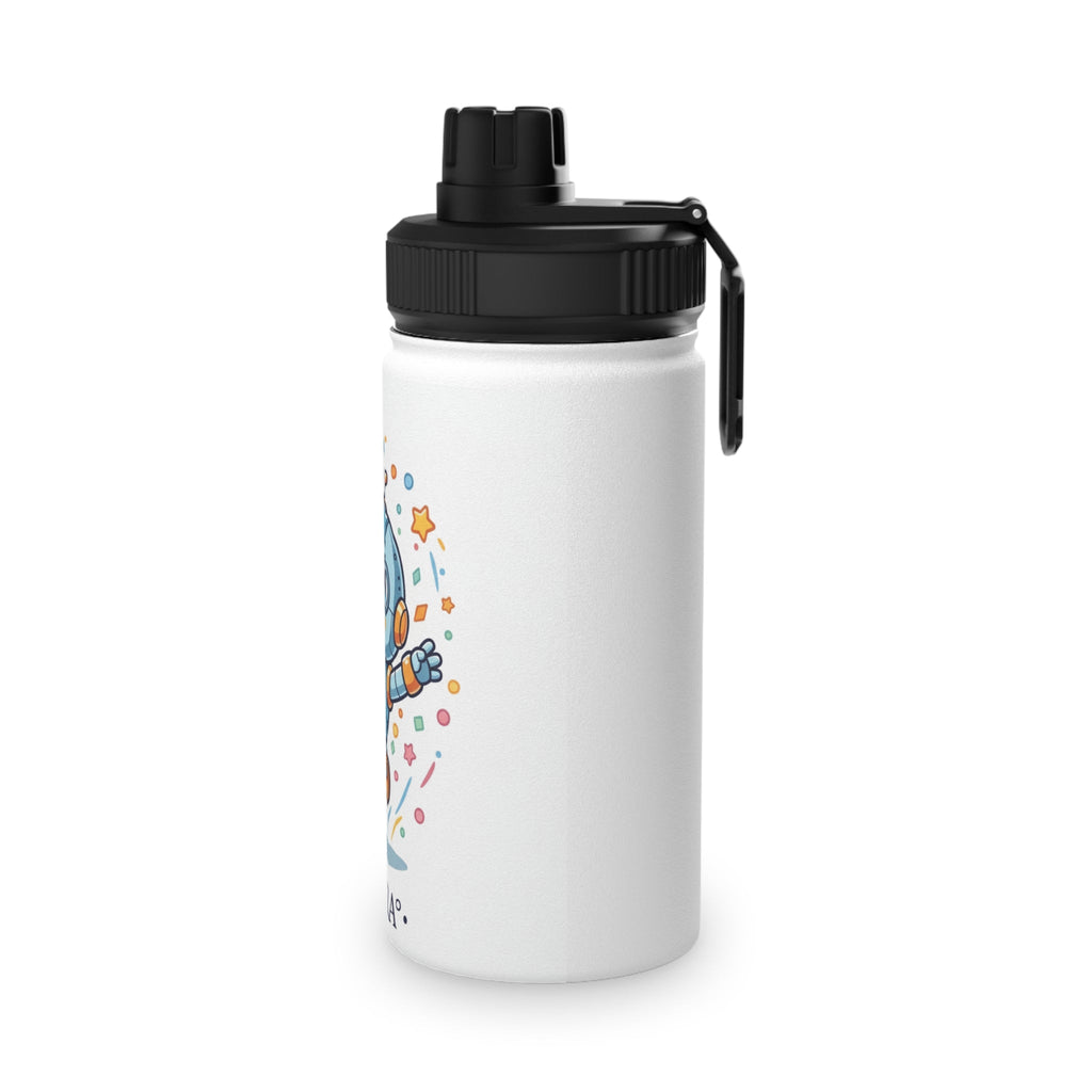 Borraccia Bambini √eddy Cartoon — Acciaio Inox con Tappo Sportivo