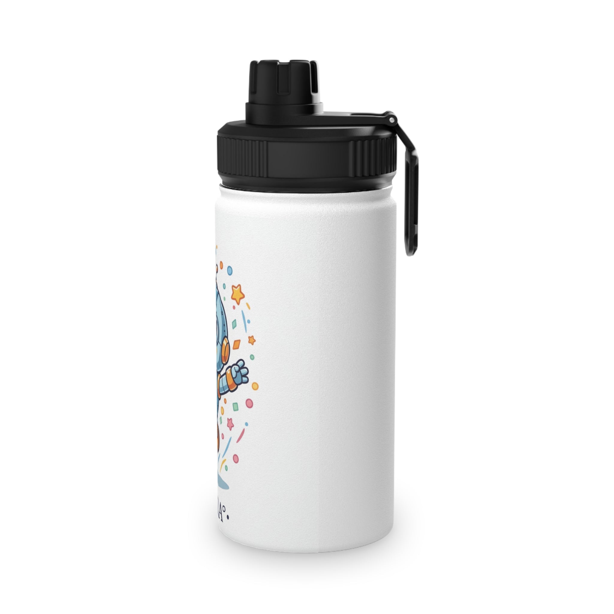 Borraccia Bambini √eddy Cartoon — Acciaio Inox con Tappo Sportivo