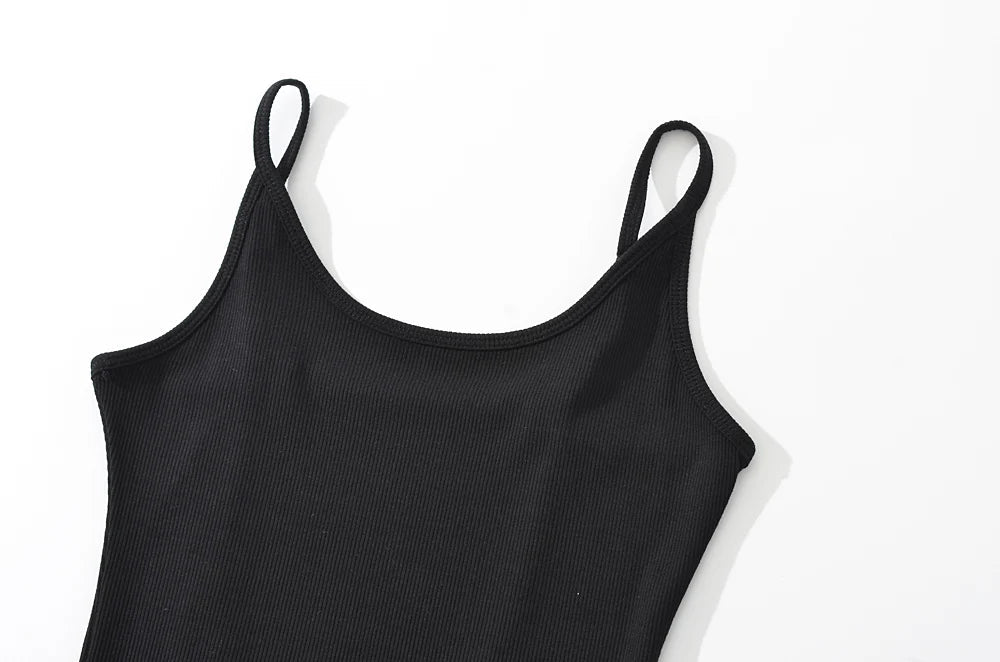 Bodysuit Schiena Scoperta Donna – Top Slim Fit Sexy Y2K Stile Club