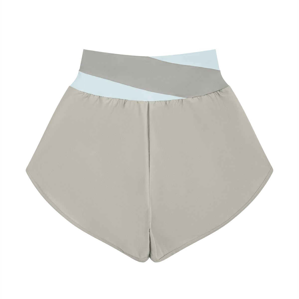 Pantaloncini Yoga Donna con Inserti – Vita Alta, Bicolore