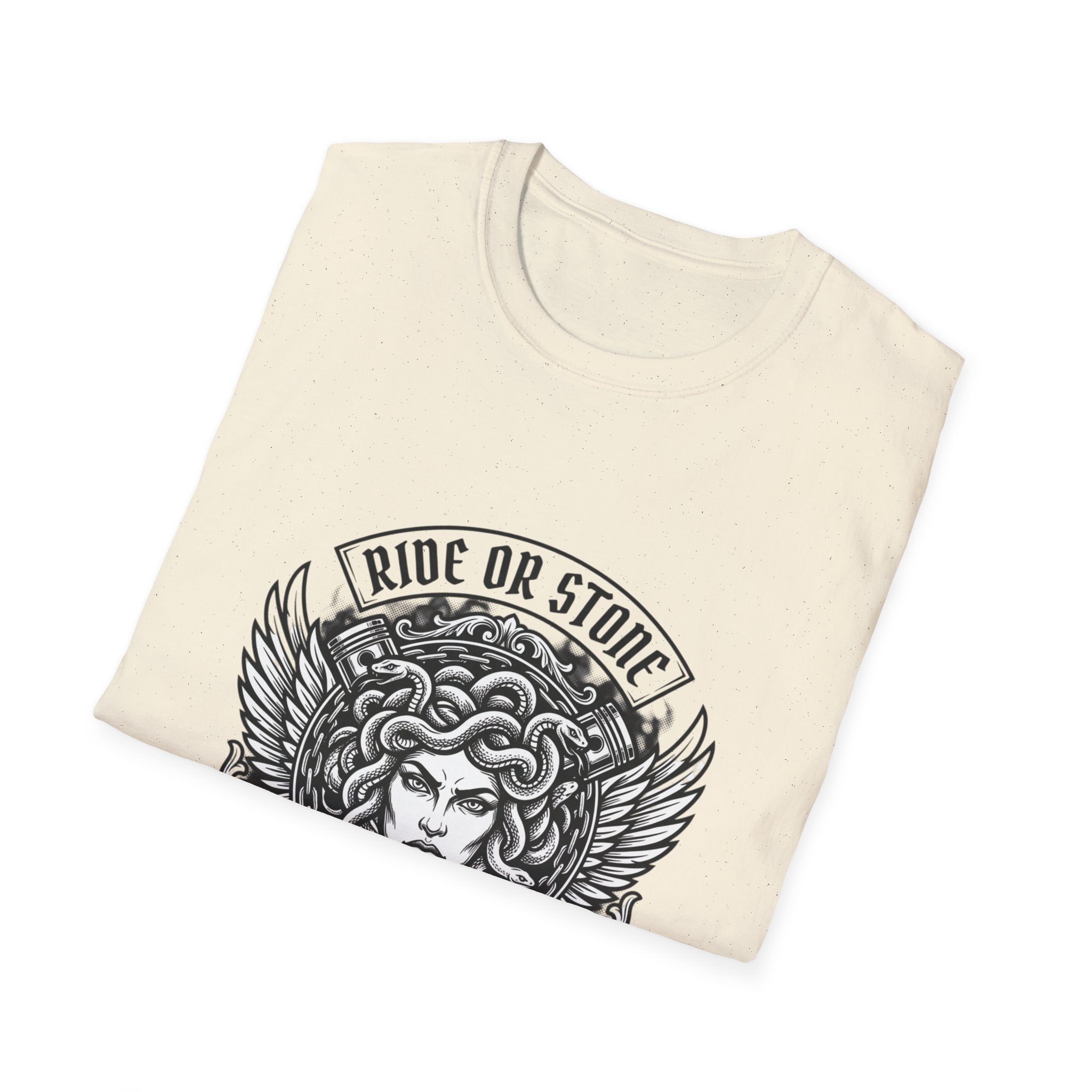 T-Shirt Grafica Testa di Medusa — Tee Gotica Mitologica
