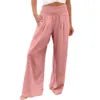 Pantaloni Larghi a Vita Alta – Gamba Ampia, Tinta Unita, Stile Casual Estate