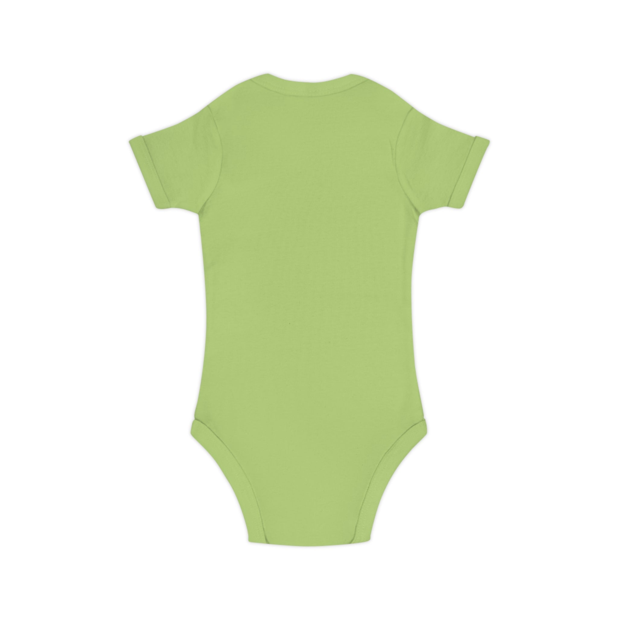 Body Neonato Verde con la piccola Meddy  – Tutina Infant in Cotone Pettinato Organico