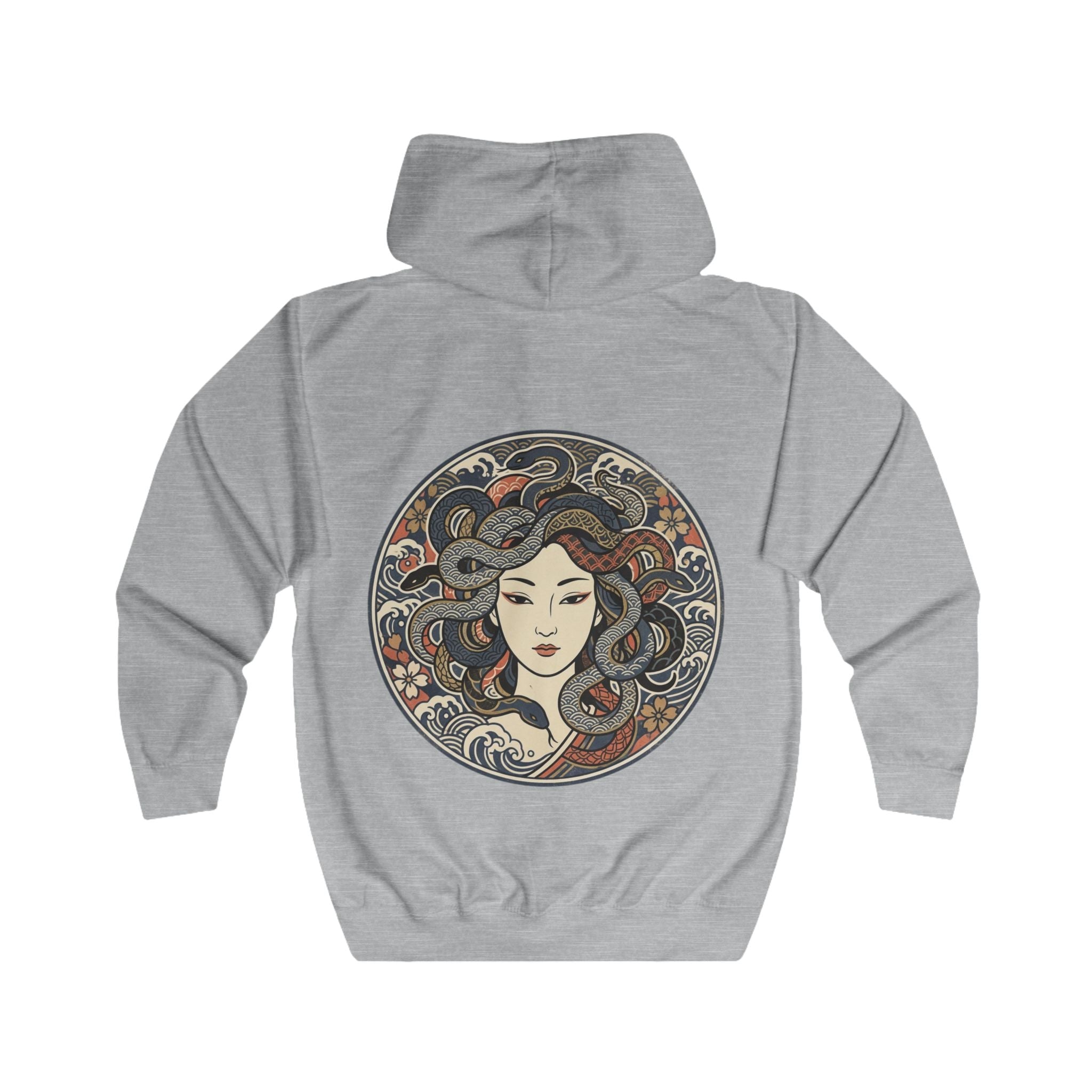 Medusa Art Nouveau Zip Hoodie — Felpa con Zip Grafica