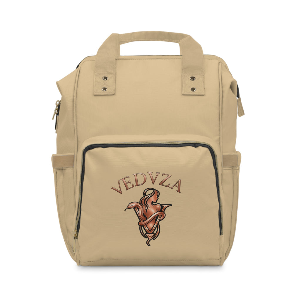Zaino Donna Multitasca VEDVZA — Borsa Casual Chic Beige con Design a Cuore