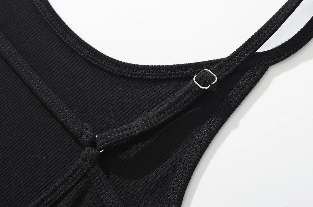 Bodysuit Schiena Scoperta Donna – Top Slim Fit Sexy Y2K Stile Club