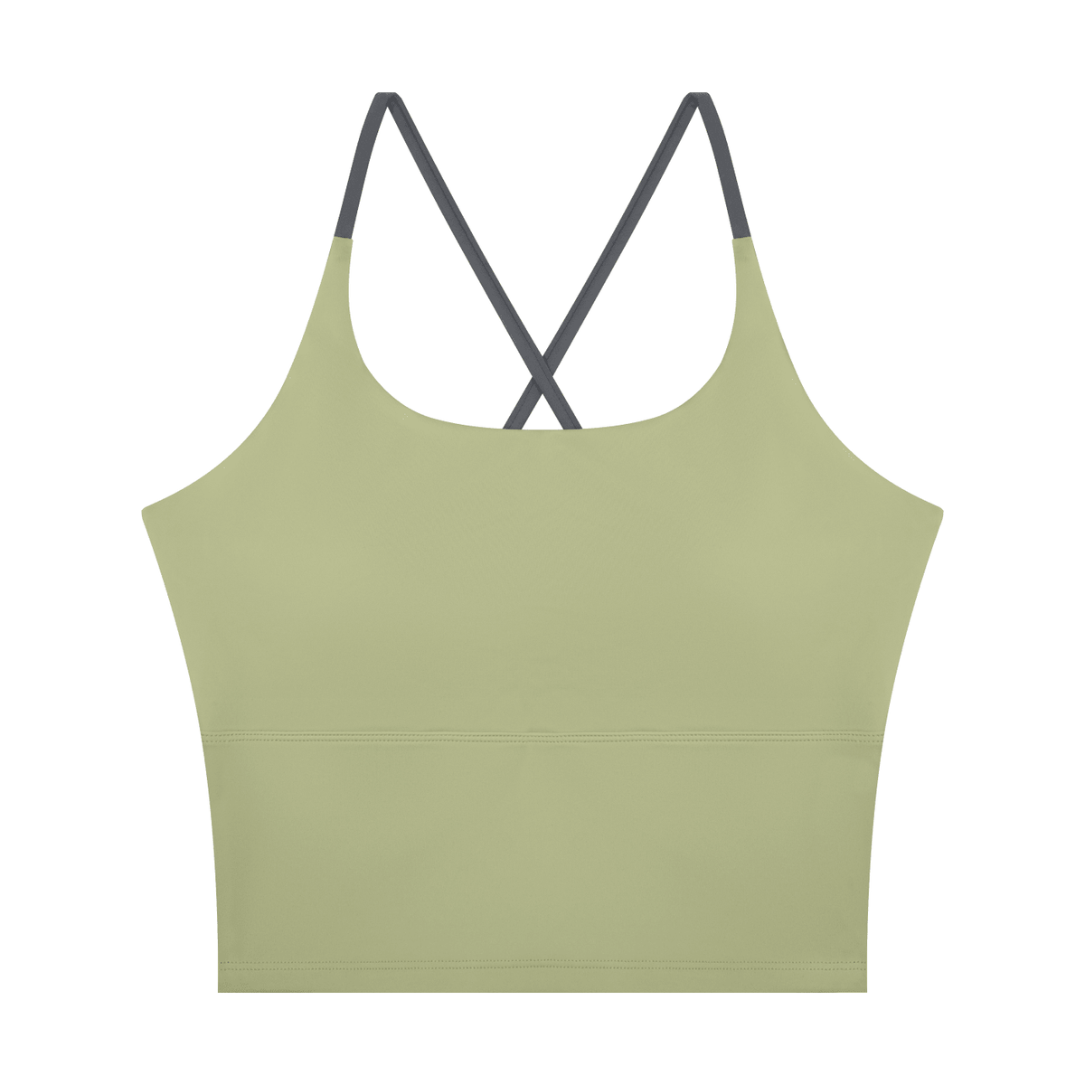 Canotta Yoga Donna Color Block – Scollo U, Crop, con Reggiseno Integrato