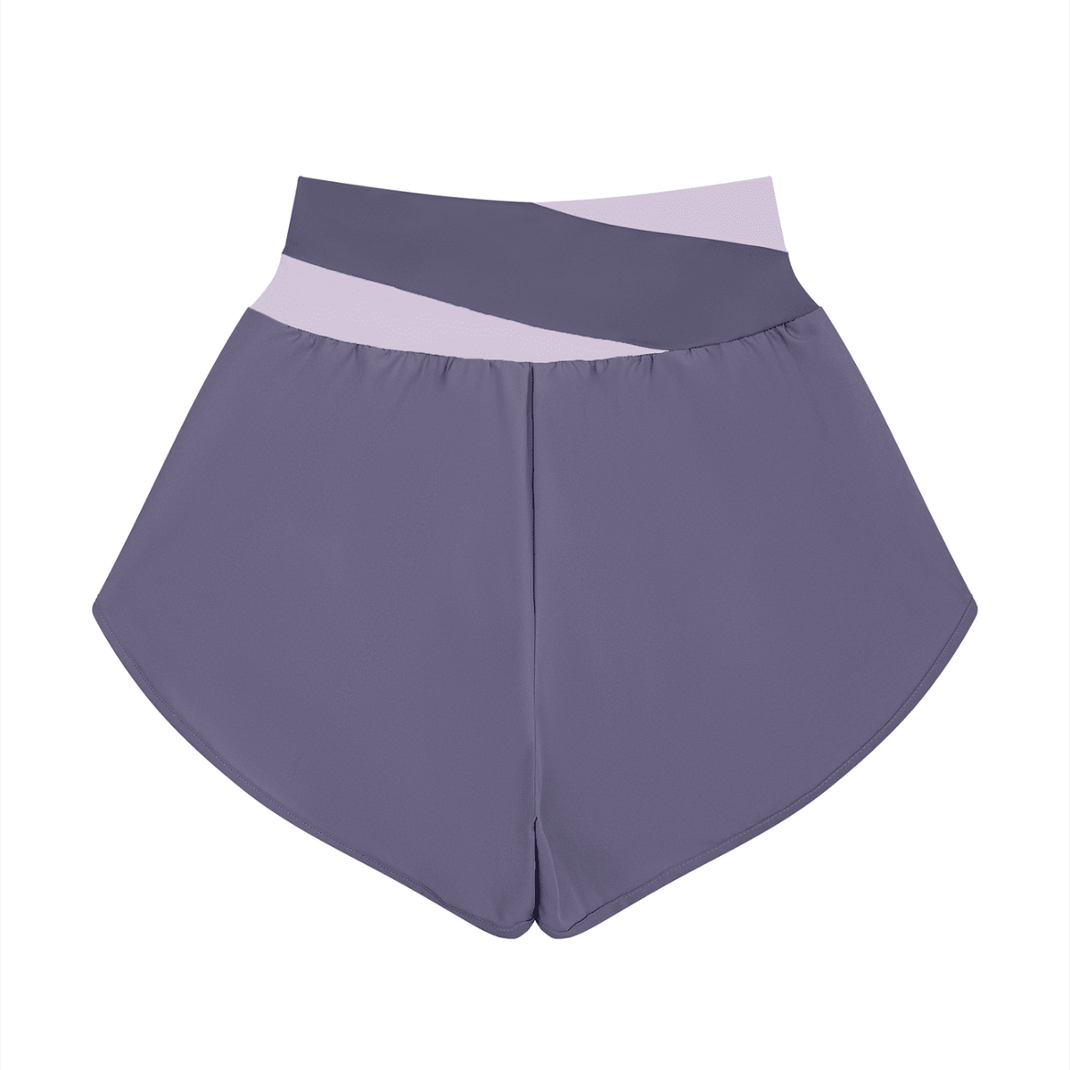 Pantaloncini Yoga Donna con Inserti – Vita Alta, Bicolore