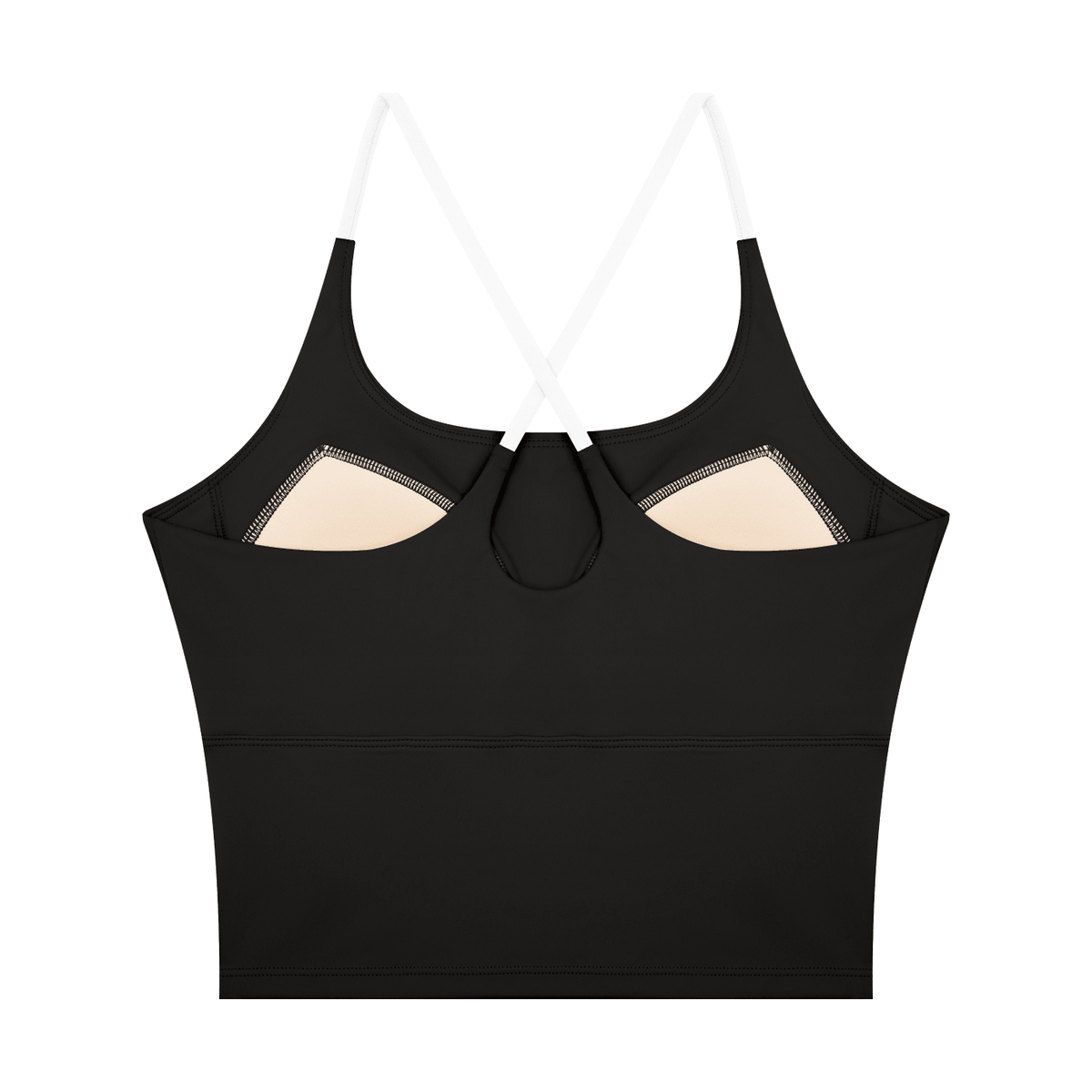 Canotta Yoga Donna Color Block – Scollo U, Crop, con Reggiseno Integrato