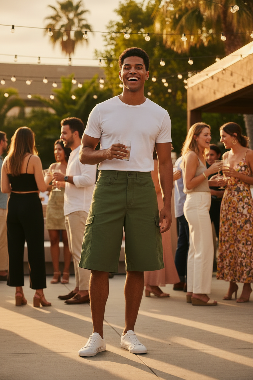 Shorts Cargo Unisex in Tessuto