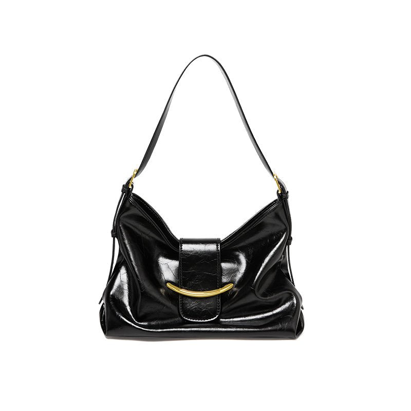 Luxe – Borsa hobo lucida con tracolla regolabile