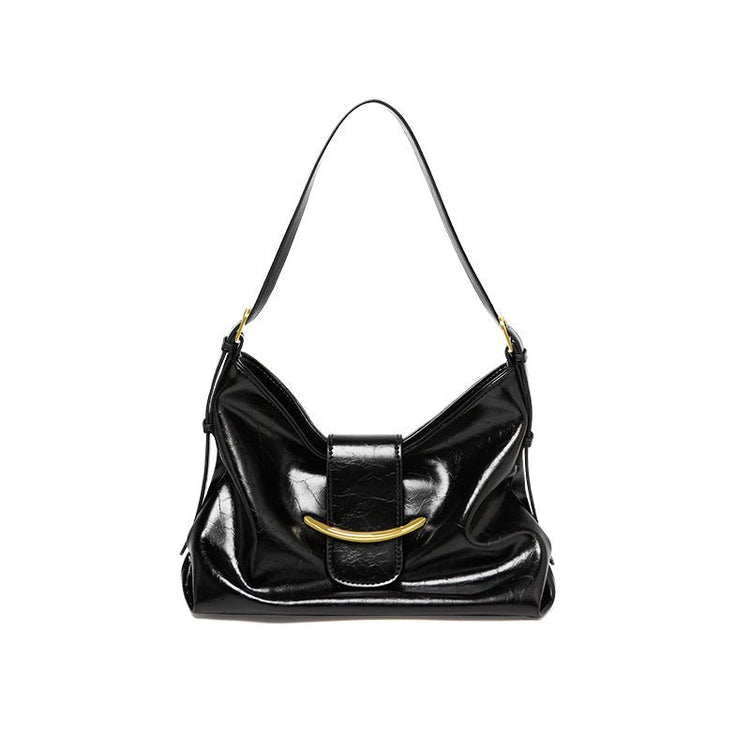 Luxe – Borsa hobo lucida con tracolla regolabile