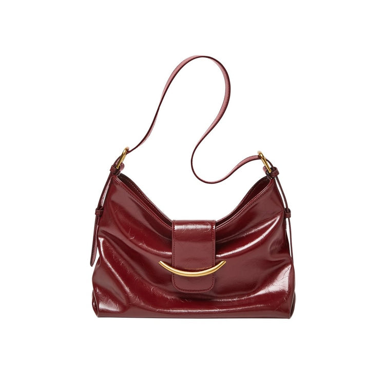 Luxe – Borsa hobo lucida con tracolla regolabile
